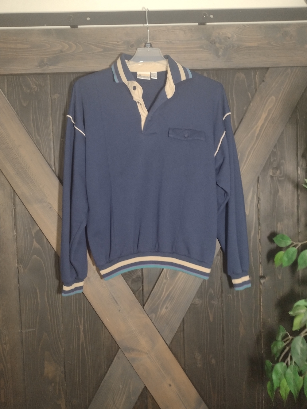 Vintage '90S London Fog Collared Pullover Sweatshirt Size Medium
